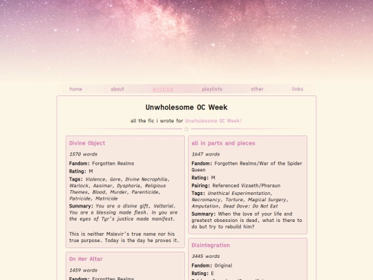 unwholesome-oc-week screenshot