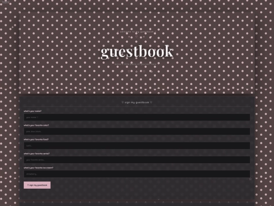 guestbook screenshot