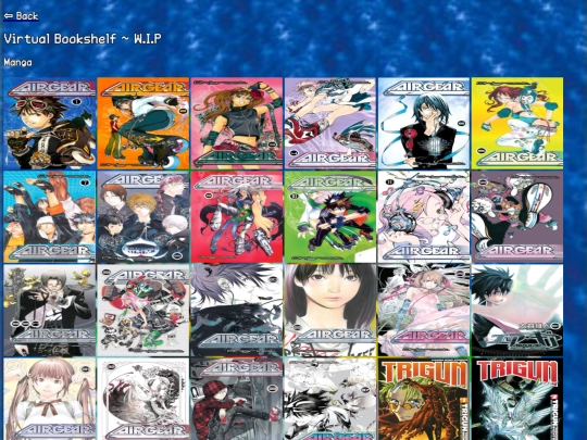 aboutmepages/shelfitems/books screenshot