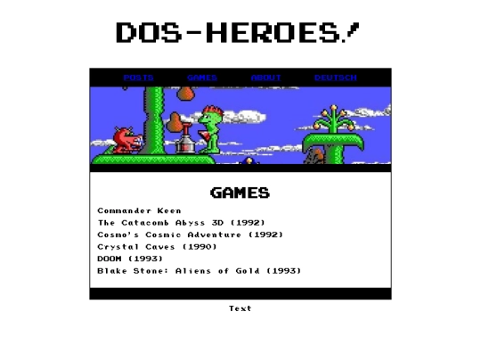 Games screenshot