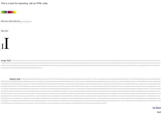 HTML Test screenshot