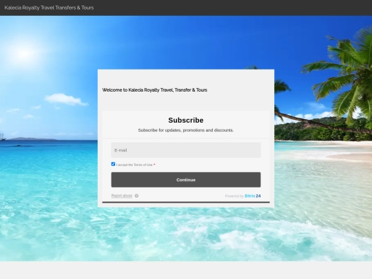 kaleciatravelhomepage screenshot