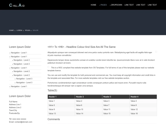 pages/sidebar-left screenshot