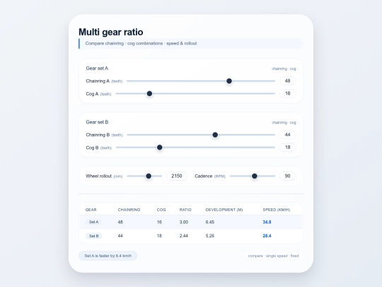 apps/bicycle-multi-speed-gear-ratio-calculator screenshot