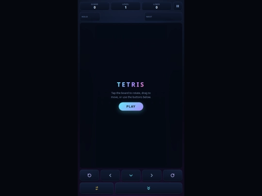 apps/mobile-tetris screenshot