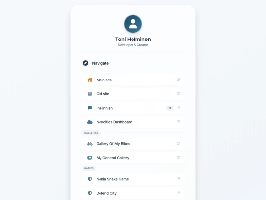 mylinks screenshot