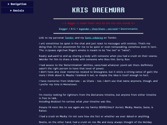 kris/bio screenshot
