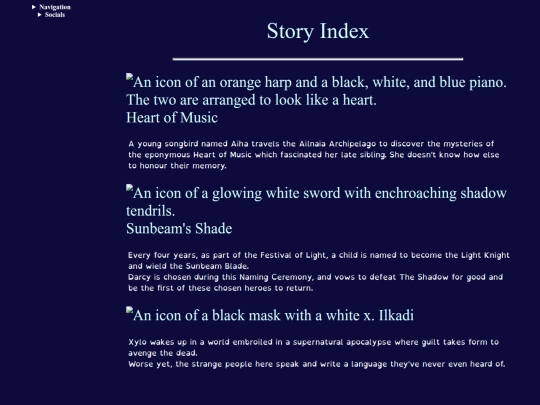storyindex screenshot