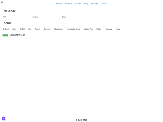 settings screenshot