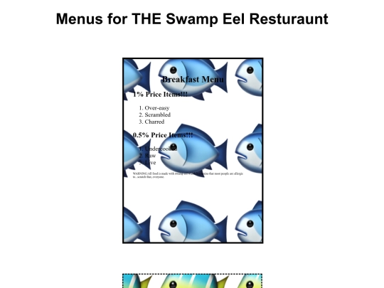 Documents/Menus-Assignment screenshot
