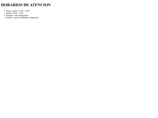 hopital/horario screenshot
