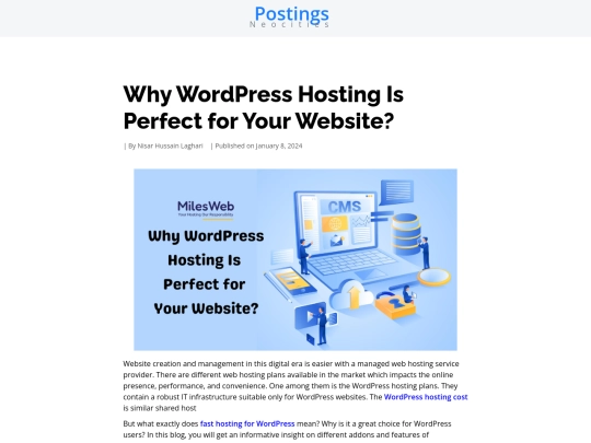why-wordpress-hosting-is-perfect-for-website screenshot