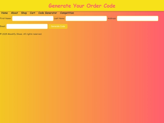 code-generator screenshot