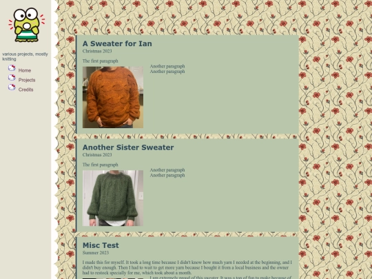 projects screenshot