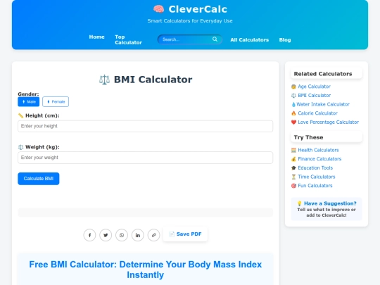 bmi-calculator screenshot