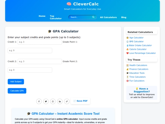 gpa-calculator screenshot