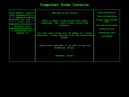 console screenshot