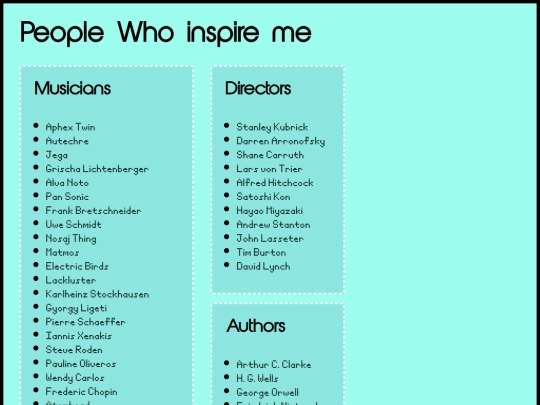about/aboutsubpages/influences screenshot