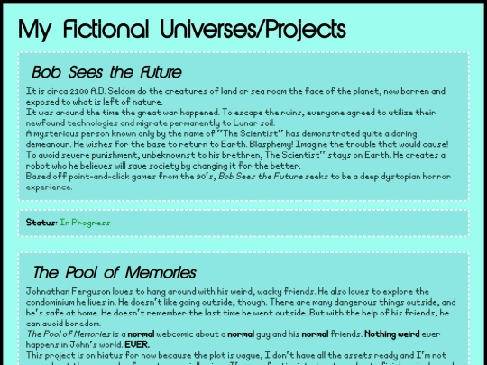 about/aboutsubpages/universes screenshot