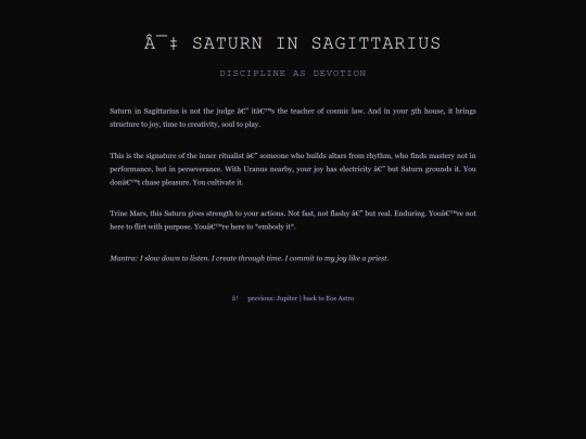 astro/saturn screenshot