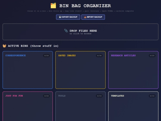 bags screenshot
