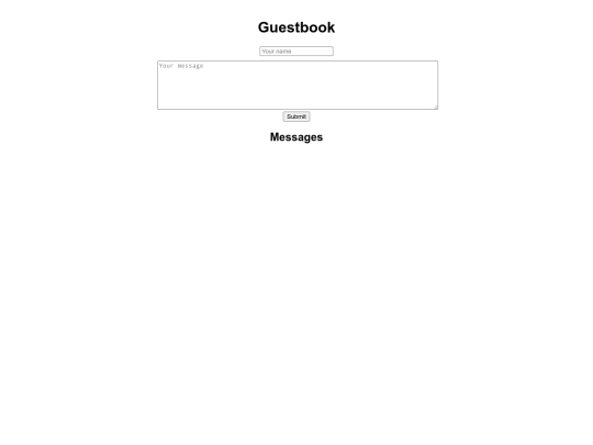 guestbook screenshot