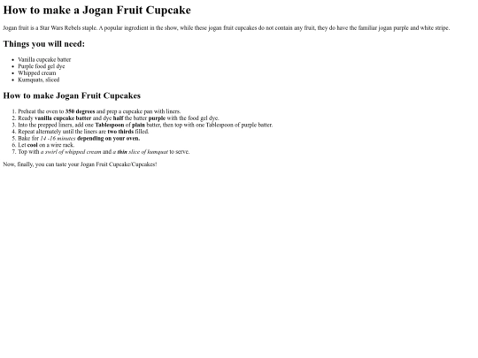 Jogan Fruit Cupcake Recipie screenshot