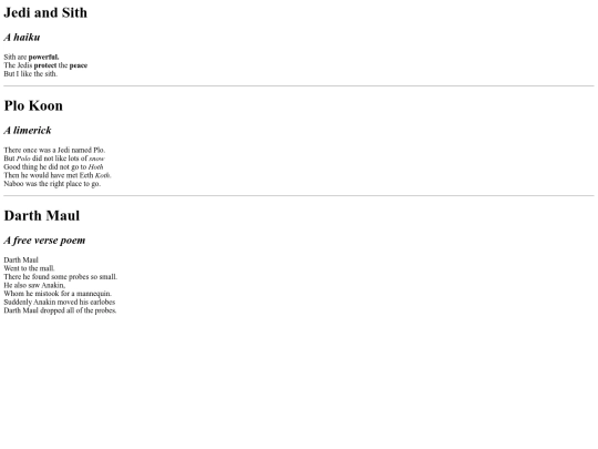 Poems screenshot