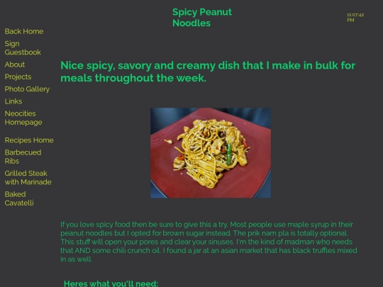 recipes/noodles screenshot