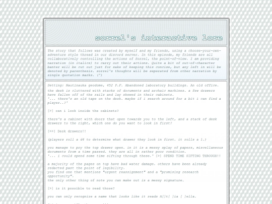 SorrelInteractiveLore screenshot