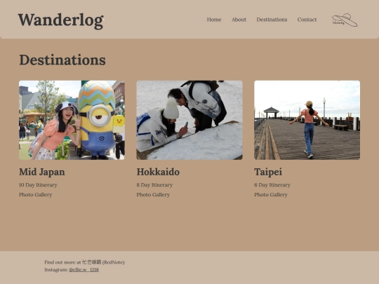 destinations screenshot