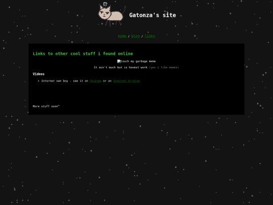 links screenshot