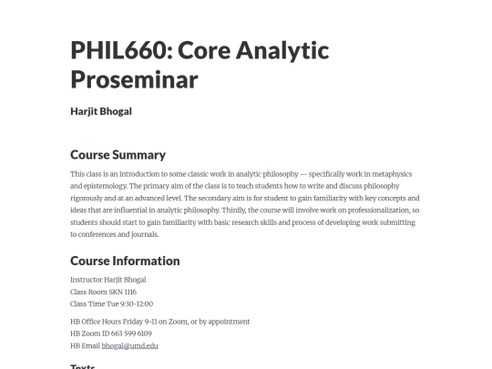 Prosem 2025 Syllabus screenshot