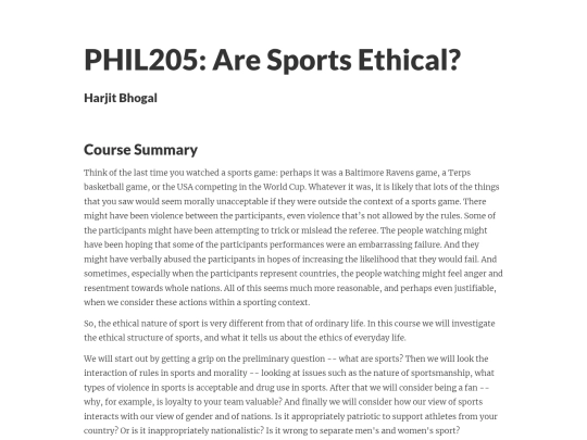 SportSpring2025/Phil Sport Spring 2025 Syllabus screenshot