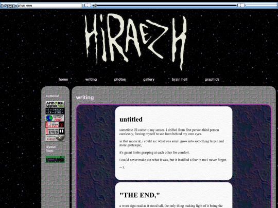 writing/writinghiraeth screenshot