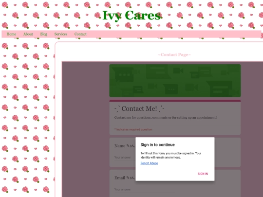 Contact screenshot