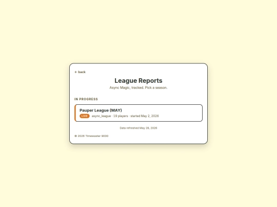 leagues screenshot