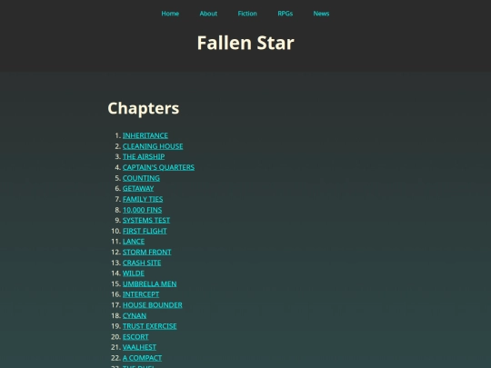 Fiction/Fallen Star/Archive screenshot