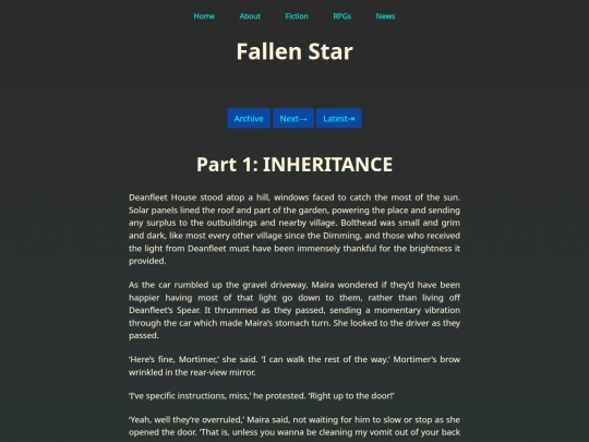 Fiction/Fallen Star/Part One screenshot