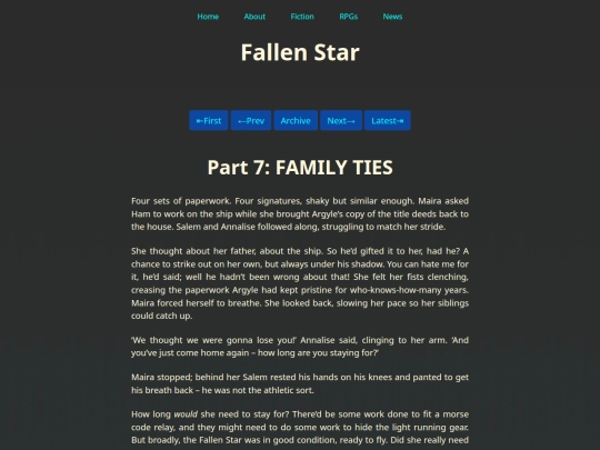 Fiction/Fallen Star/Part Seven screenshot