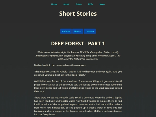 Fiction/Short Stories/004 Deep Forest 1 screenshot