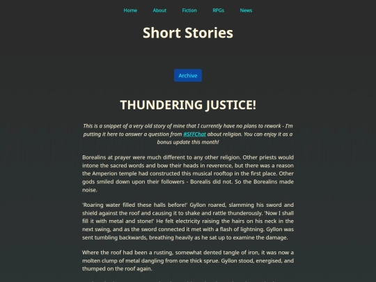 Fiction/Short Stories/007 Thundering Justice screenshot