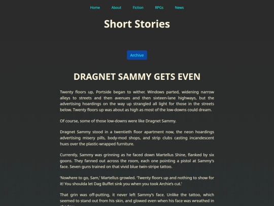 Fiction/Short Stories/012 Dragnet Sammy Gets Even screenshot