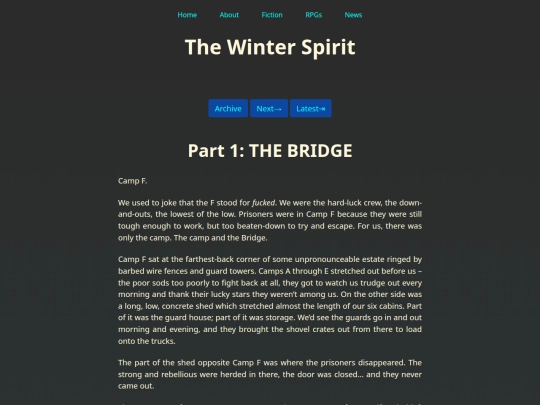 Fiction/The Winter Spirit/Part One screenshot