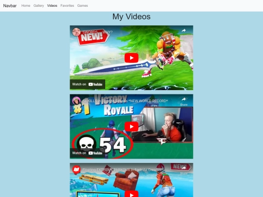 videos screenshot