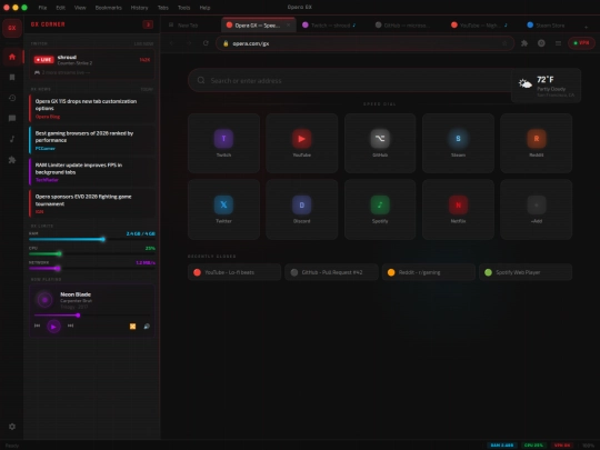 opera-gx screenshot