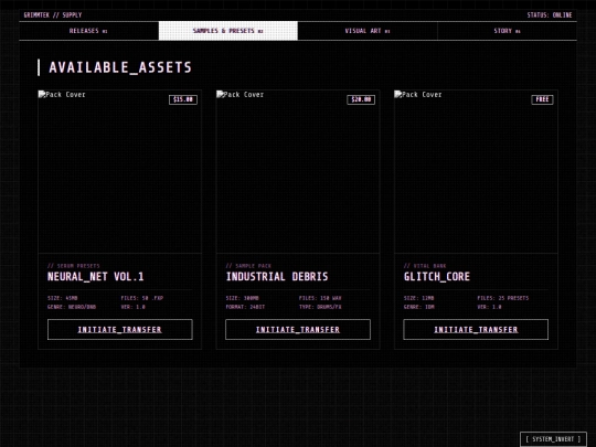 samples screenshot