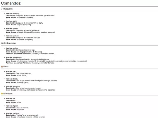 idesbot-commands screenshot