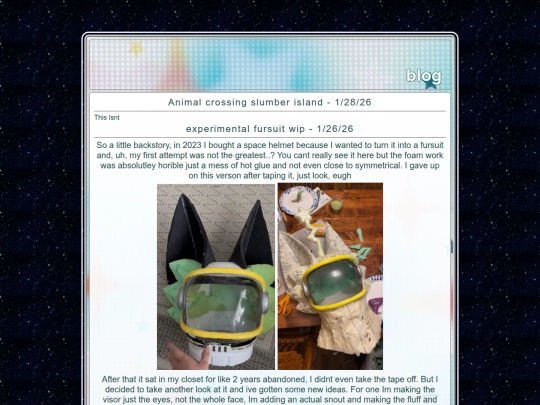 Blog screenshot