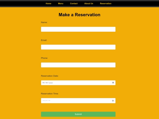 reservation screenshot